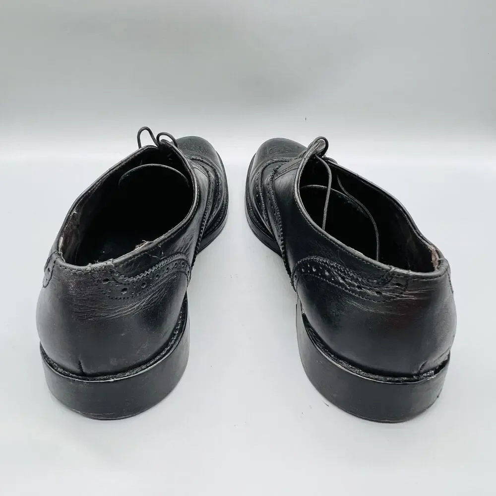To Boot New York Shoes Mens 12 Black Leather Adam Derrick Wingtip Oxford Dress